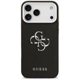Husa de protectie Guess Hardcase 4G Grained Big and Classic Logo (GUHCP17LPG4SMCEK) compatibil cu iPhone 17 Pro, Negru