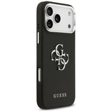 Husa de protectie Guess Hardcase 4G Grained Big and Classic Logo (GUHCP17LPG4SMCEK) compatibil cu iPhone 17 Pro, Negru