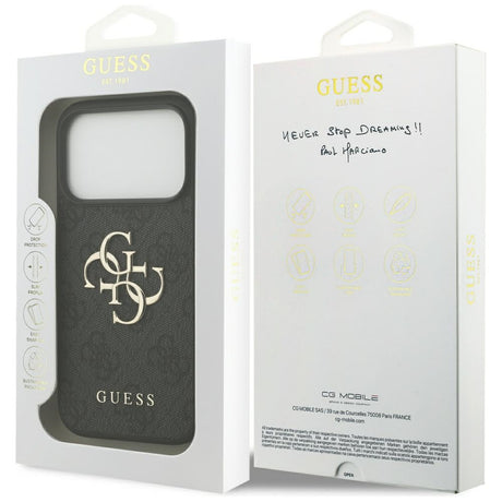 Husa de protectie Guess Hardcase 4G Big Logo (GUHCP17L4GMGGR) compatibil cu iPhone 17 Pro, Negru