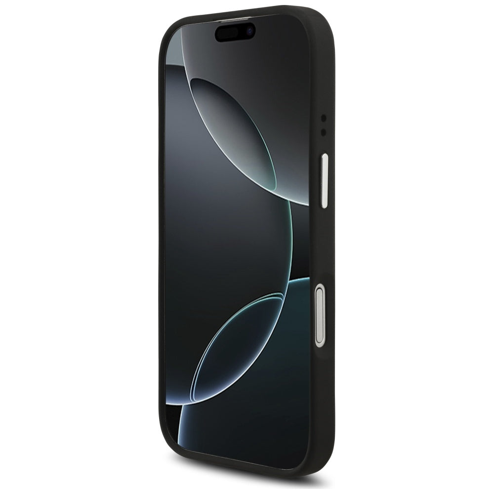 Husa de protectie Guess Hardcase 4G Grained Big and Classic Logo (GUHCP17SPG4SMCEK) compatibil cu iPhone 17, Negru