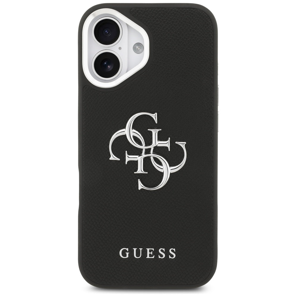 Husa de protectie Guess Hardcase 4G Grained Big and Classic Logo (GUHCP17SPG4SMCEK) compatibil cu iPhone 17, Negru