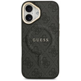 Husa de protectie Guess Hardcase 4G Classic MagSafe (GUHMP17SP4MSEGCK) compatibil cu iPhone 17, Negru