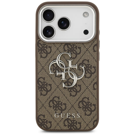 Husa de protectie Guess Hardcase Big 4G Logo Classic Logo (GUHCP17LP4G4SMCW) compatibil cu iPhone 17 Pro, Maro