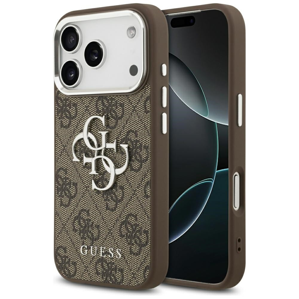 Husa de protectie Guess Hardcase Big 4G Logo Classic Logo (GUHCP17LP4G4SMCW) compatibil cu iPhone 17 Pro, Maro