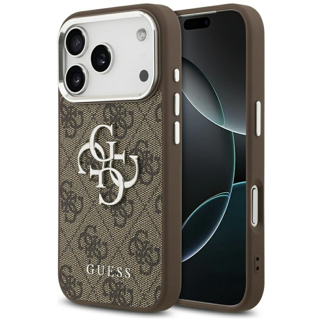 Husa de protectie Guess Hardcase Big 4G Logo Classic Logo (GUHCP17LP4G4SMCW) compatibil cu iPhone 17 Pro, Maro