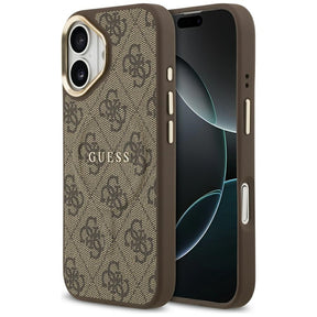Husa de protectie Guess Hardcase 4G Classic MagSafe (GUHMP17SP4MSEGCW) compatibil cu iPhone 17, Maro