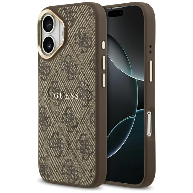 Husa de protectie Guess Hardcase 4G Classic MagSafe (GUHMP17SP4MSEGCW) compatibil cu iPhone 17, Maro