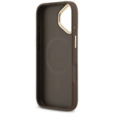 Husa de protectie Guess Hardcase 4G Classic MagSafe (GUHMP17SP4MSEGCW) compatibil cu iPhone 17, Maro