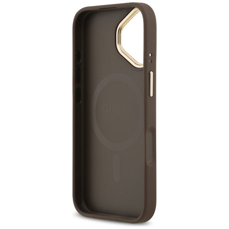 Husa de protectie Guess Hardcase 4G Classic MagSafe (GUHMP17SP4MSEGCW) compatibil cu iPhone 17, Maro