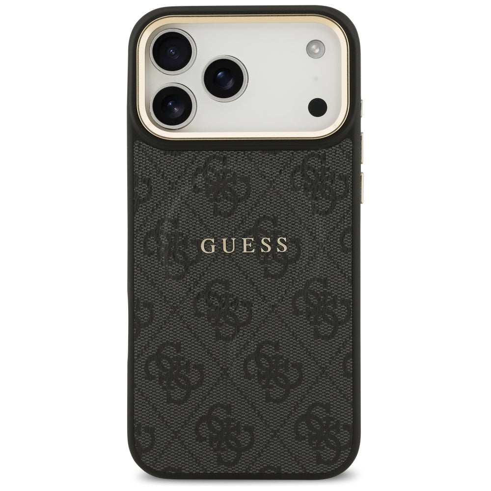 Husa de protectie Guess Hardcase 4G Classic MagSafe (GUHMP17LP4MSEGCK) compatibil cu iPhone 17 Pro, Negru