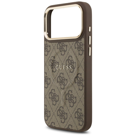 Husa de protectie Guess Hardcase 4G Classic MagSafe (GUHMP17LP4MSEGCW) compatibil cu iPhone 17 Pro, Maro
