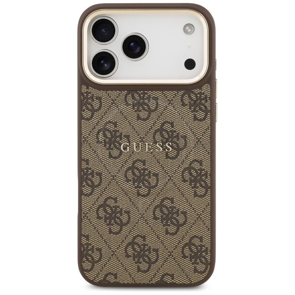 Husa de protectie Guess Hardcase 4G Classic MagSafe (GUHMP17LP4MSEGCW) compatibil cu iPhone 17 Pro, Maro