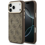 Husa de protectie Guess Hardcase 4G Classic MagSafe (GUHMP17LP4MSEGCW) compatibil cu iPhone 17 Pro, Maro