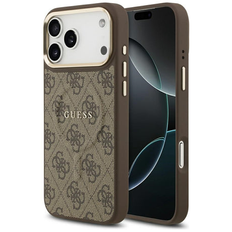 Husa de protectie Guess Hardcase 4G Classic MagSafe (GUHMP17LP4MSEGCW) compatibil cu iPhone 17 Pro, Maro