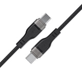 Cablu Acefast (C11-03), Magnetic Winding, Fast Charging, Type-C to Type-C, 60W, 3A, Adjustable Lenght, 1.2m, Negru