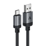 Cablu Acefast (C20-04), USB to Type-C, 3A, Fast Charging, Bend-Resistant, Nylon Braid, 1.2m, Negru