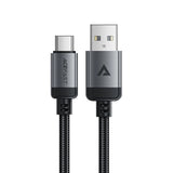 Cablu Acefast (C20-04), USB to Type-C, 3A, Fast Charging, Bend-Resistant, Nylon Braid, 1.2m, Negru
