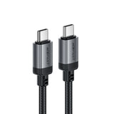 Cablu Acefast (C20-03), USB-C to Type-C, 60W, 3A, Fast Charging, Bend-Resistant, Nylon Braid, 1.2m, Negru