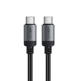 Cablu Acefast (C20-03), USB-C to Type-C, 60W, 3A, Fast Charging, Bend-Resistant, Nylon Braid, 1.2m, Negru