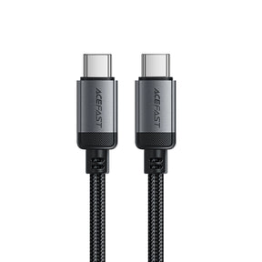 Cablu Acefast (C20-03), USB-C to Type-C, 60W, 3A, Fast Charging, Bend-Resistant, Nylon Braid, 1.2m, Negru