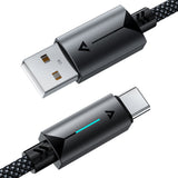 Cablu Acefast (C19-04), USB to Type-C, Fast Charging, 3A, Bend-Resistant, Nylon Braid, 1.2m, Negru