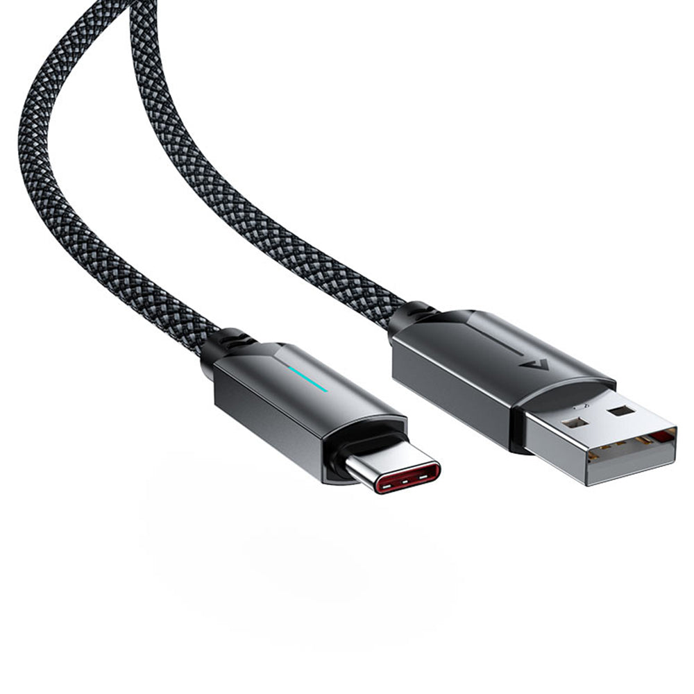 Cablu Acefast (C19-04), USB to Type-C, Fast Charging, 3A, Bend-Resistant, Nylon Braid, 1.2m, Negru
