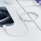 Cablu Acefast (C18-04), USB to Type-C, Fast Charging, 3A, Bend-Resistant, Nylon Braid, 1.2m, Alb