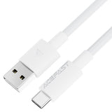 Cablu Acefast (C18-04), USB to Type-C, Fast Charging, 3A, Bend-Resistant, Nylon Braid, 1.2m, Alb