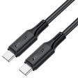 Cablu Acefast (C17-03), Type-C to Type-C, Fast Charging, 60W, 3A, Bend-Resistant, Soft Silicone, 1.2m, Negru