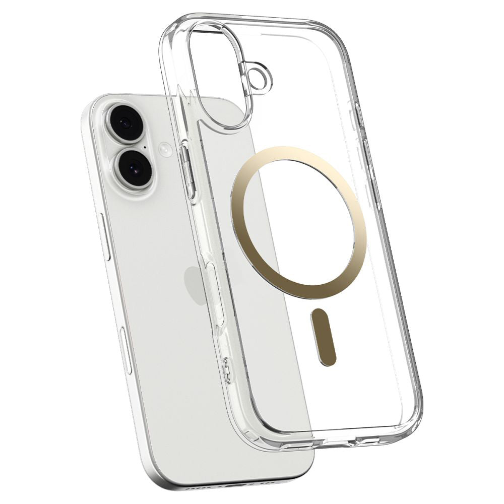 Husa de protectie Spigen Ultra Hybrid MagSafe (ACS10382) compatibil cu iPhone 17, Transparent /Gold