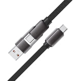 Cablu Acefast (C13-05), Fast Charge, Type-C to USB, Type-C, 60W, 3A, Bend-Resistant, Short Design, 0.2m, Negru