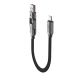 Cablu Acefast (C13-05), Fast Charge, Type-C to USB, Type-C, 60W, 3A, Bend-Resistant, Short Design, 0.2m, Negru