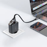 Cablu Acefast (C13-05), Fast Charge, Type-C to USB, Type-C, 60W, 3A, Bend-Resistant, Short Design, 0.2m, Negru
