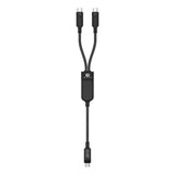 Cablu Acefast (C5-11), Fast Charging, USB-C to 2x Type-C, 2in1, 100W, 20V/5A, 480Mb/s, 1.2m, Negru