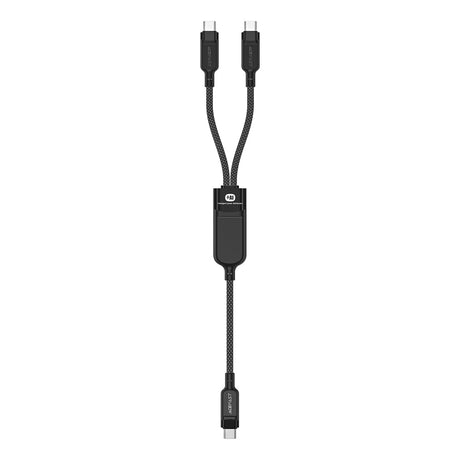 Cablu Acefast (C5-11), Fast Charging, USB-C to 2x Type-C, 2in1, 100W, 20V/5A, 480Mb/s, 1.2m, Negru