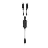 Cablu Acefast (C5-11), Fast Charging, USB-C to 2x Type-C, 2in1, 100W, 20V/5A, 480Mb/s, 1.2m, Negru