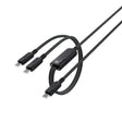 Cablu Acefast (C5-11), Fast Charging, USB-C to 2x Type-C, 2in1, 100W, 20V/5A, 480Mb/s, 1.2m, Negru