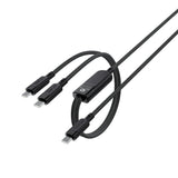 Cablu Acefast (C5-11), Fast Charging, USB-C to 2x Type-C, 2in1, 100W, 20V/5A, 480Mb/s, 1.2m, Negru