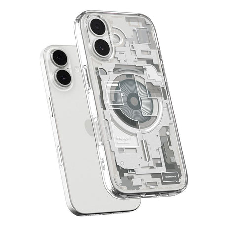 Husa de protectie Spigen Ultra Hybrid Zero One MagSafe (ACS10386) compatibil cu iPhone 17, Titanium Natural