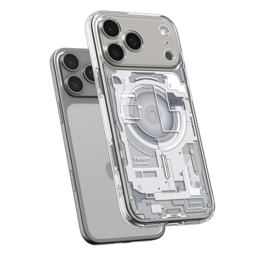 Husa de protectie Spigen Ultra Hybrid Zero One MagSafe (ACS10287) compatibil cu iPhone 17 Pro Max, Alb
