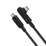 Cablu Acefast (C5-03), Fast Charging, Type-C to Type-C, 100W, 5A, Right Angle Design, Nylon Braid, 2m, Negru