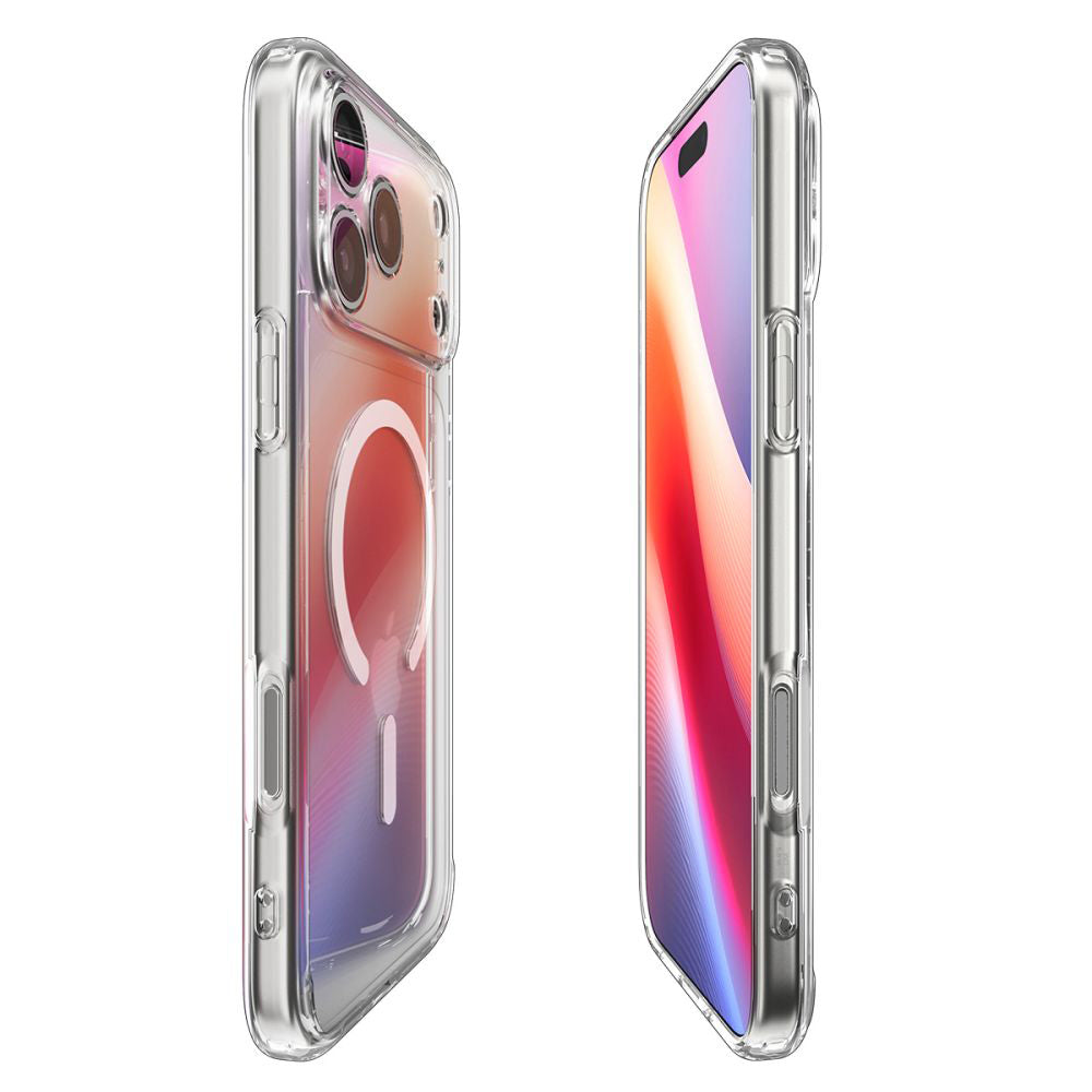Husa de protectie Spigen Ultra Hybrid MagSafe (ACS10282) compatibil cu iPhone 17 Pro Max, Transparent /White