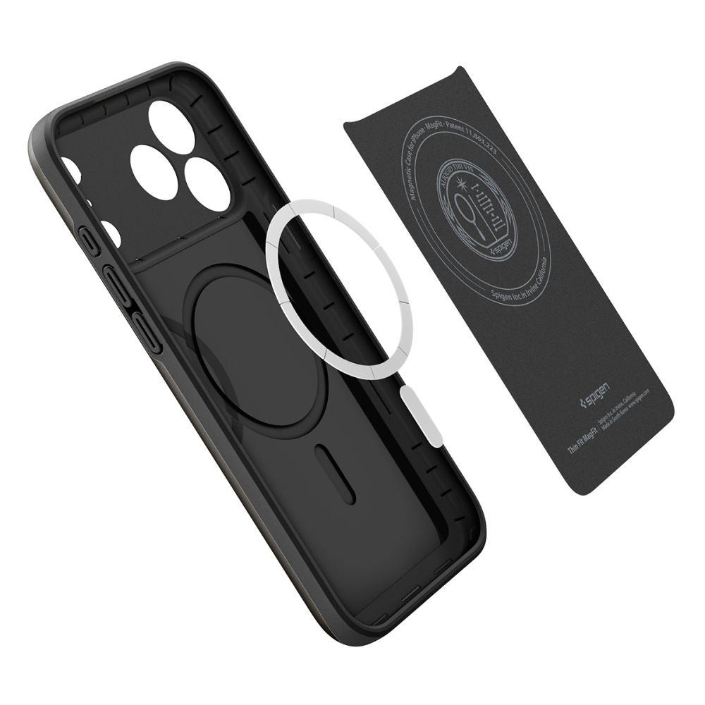 Husa de protectie Spigen Thin Fit MagSafe (ACS10274) compatibil cu iPhone 17 Pro Max, Negru