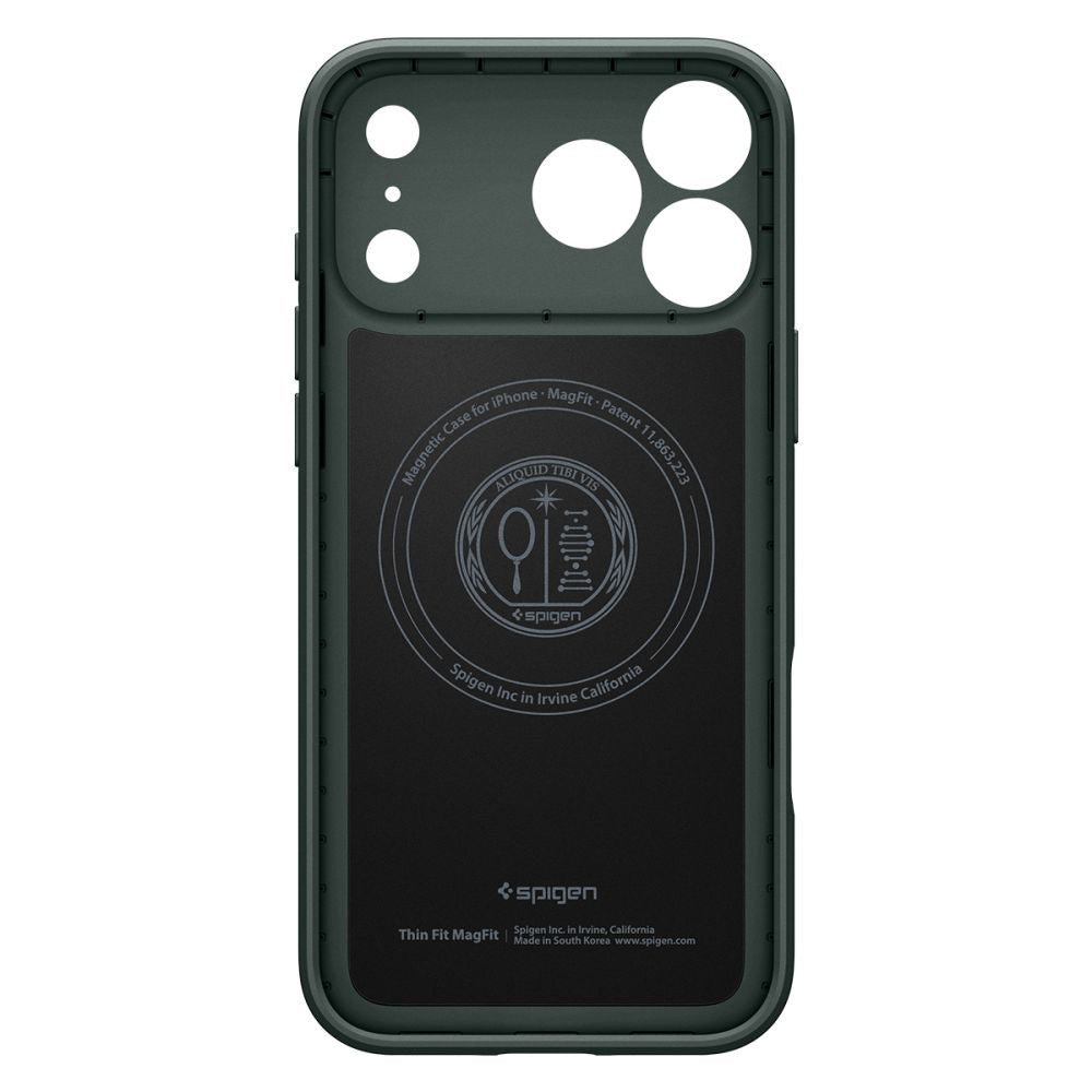 Husa de protectie Spigen Thin Fit compatibil cu iPhone 17 Pro Max, Verde inchis