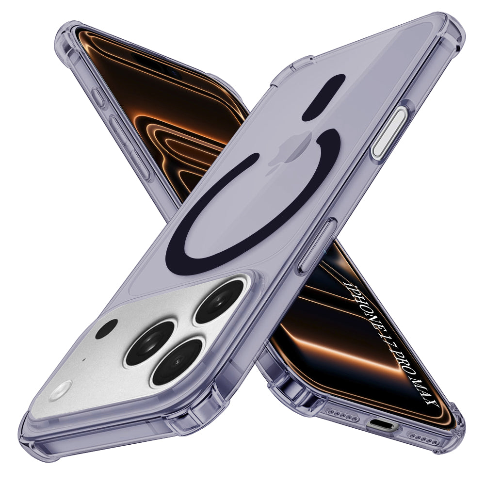 Husa de protectie Techsuit Shockproof Clear Silicone MagSafe compatibil cu iPhone 17 Pro Max, Negru Fumuriu