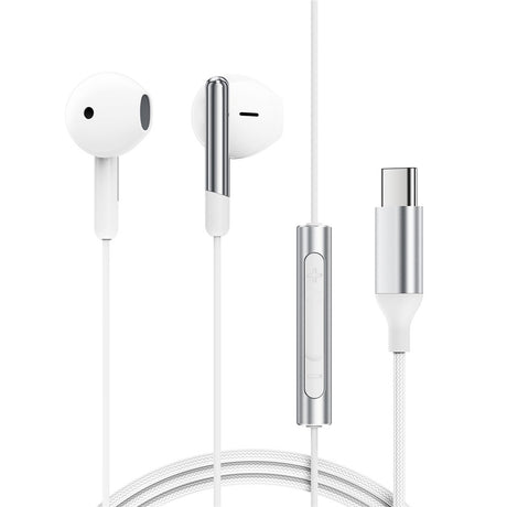 Casti Acefast L3, USB-C, Microfon, Alb