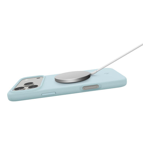 Husa de protectie Spigen Silicone Fit MagSafe (ACS10338) compatibil cu iPhone 17 Pro, Mute Blue