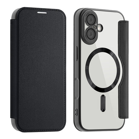 Husa de protectie Techsuit SmartMag Book compatibil cu iPhone 17, Negru