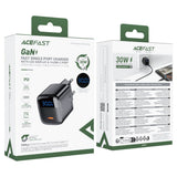 Incarcator Acefast (A115), Type-C, 30W, Fast Charging, Negru