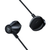 Casti Acefast Wired Earphones (L2), Type-C, Half-In-ear, with Microphone, Remote Control, Flexible Body, 1.2m, Negru